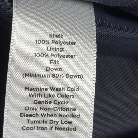 Talbots Jacket Womens Medium Navy Red Green Plaid Down Puffer Ruffle Coat - Picture 7 of 12